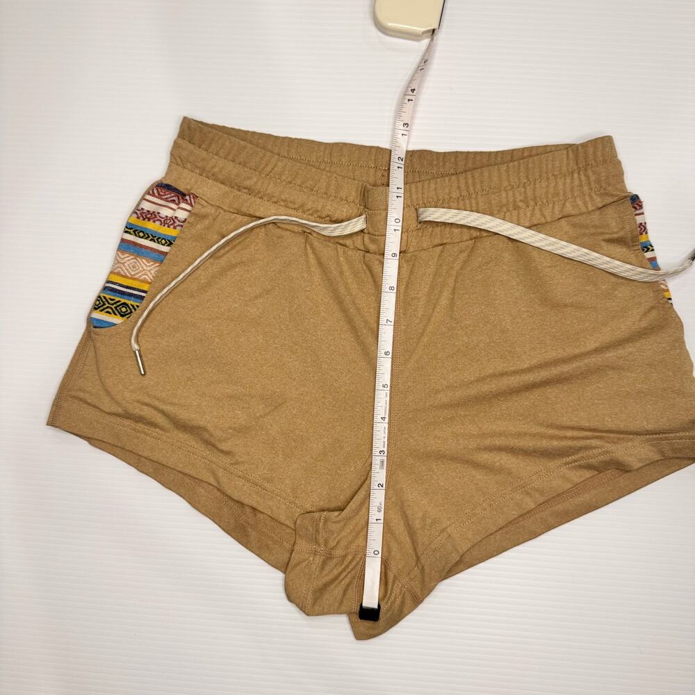 Wowie Kozie Lounge Shorts Wheat Tan Women’s Small Boho Tribal Pocket Loungewear - Picture 5 of 16